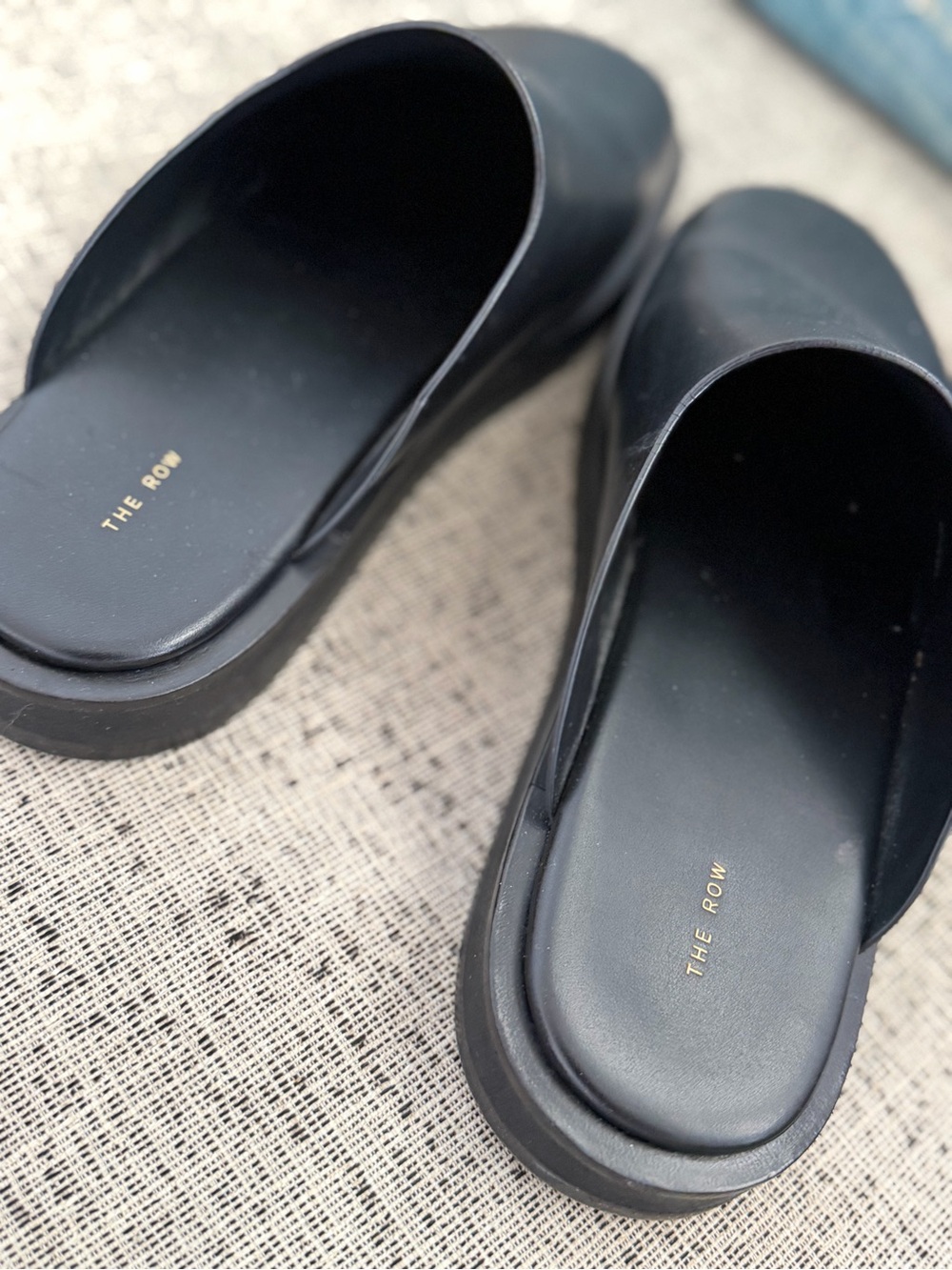 The Row Sabot Black Leather Mule, 38 - Picture 3 of 3
